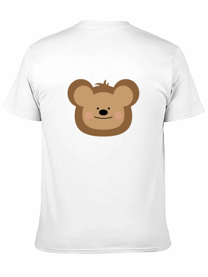 Camiseta Negra con Diseño de Oso Adorable