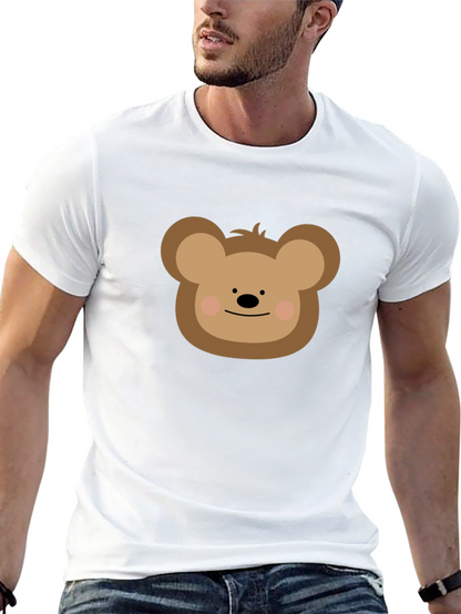 Camiseta Negra con Diseño de Oso Adorable