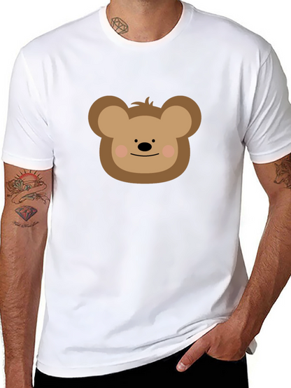 Camiseta Negra con Diseño de Oso Adorable