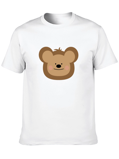 Camiseta Negra con Diseño de Oso Adorable