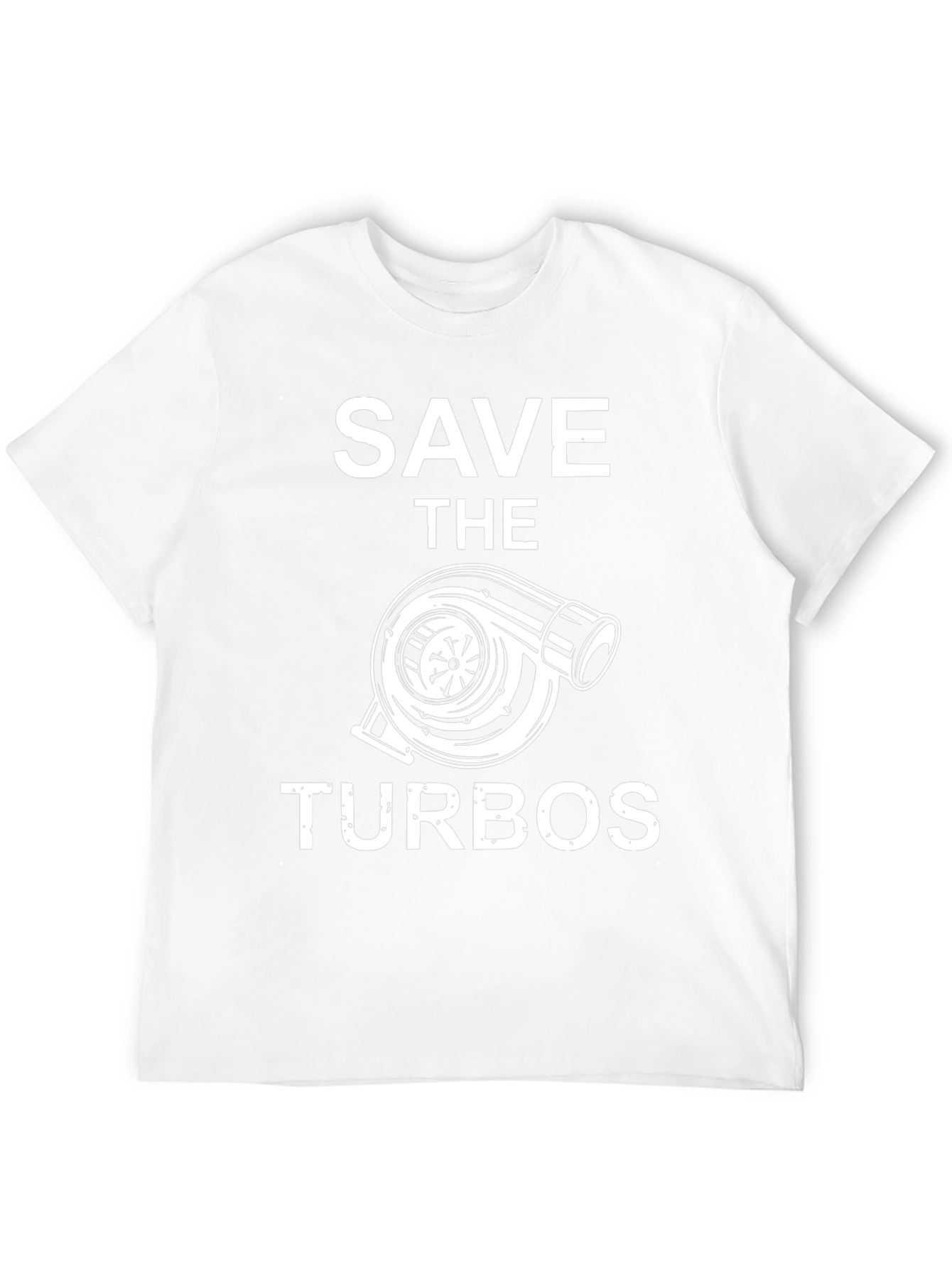 Camiseta Negra Save the Turbos para Amantes de Autos