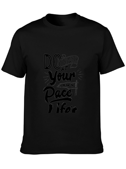 Camiseta Negra con Diseño Motivacional Inspiradora