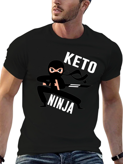 Camiseta Negra Keto Ninja para Hombre
