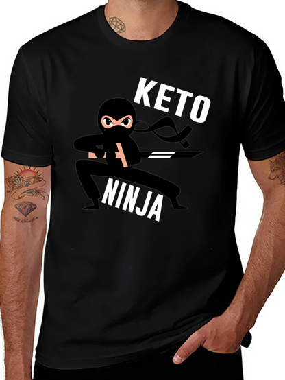 Camiseta Negra Keto Ninja para Hombre