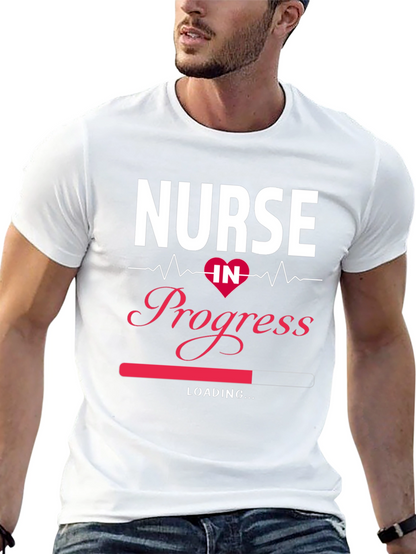Camiseta Negra Nurse in Progress para Estudiantes de Enfermería