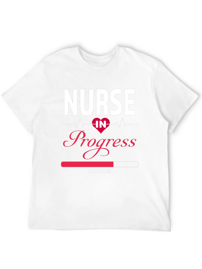 Camiseta Negra Nurse in Progress para Estudiantes de Enfermería