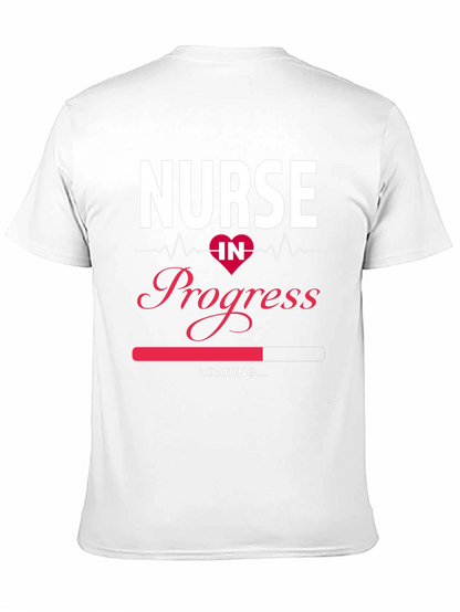 Camiseta Negra Nurse in Progress para Estudiantes de Enfermería