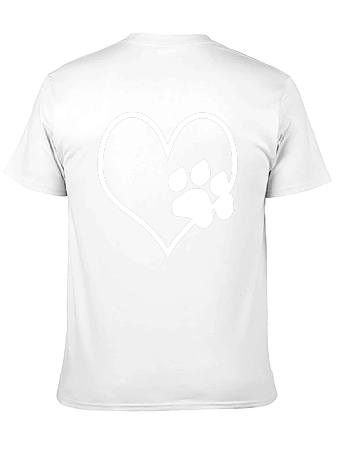 Camiseta Negra Corazón Pata Mascota