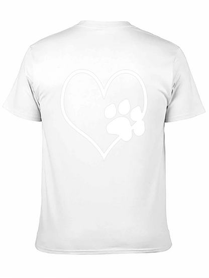 Camiseta Negra Corazón Pata Mascota