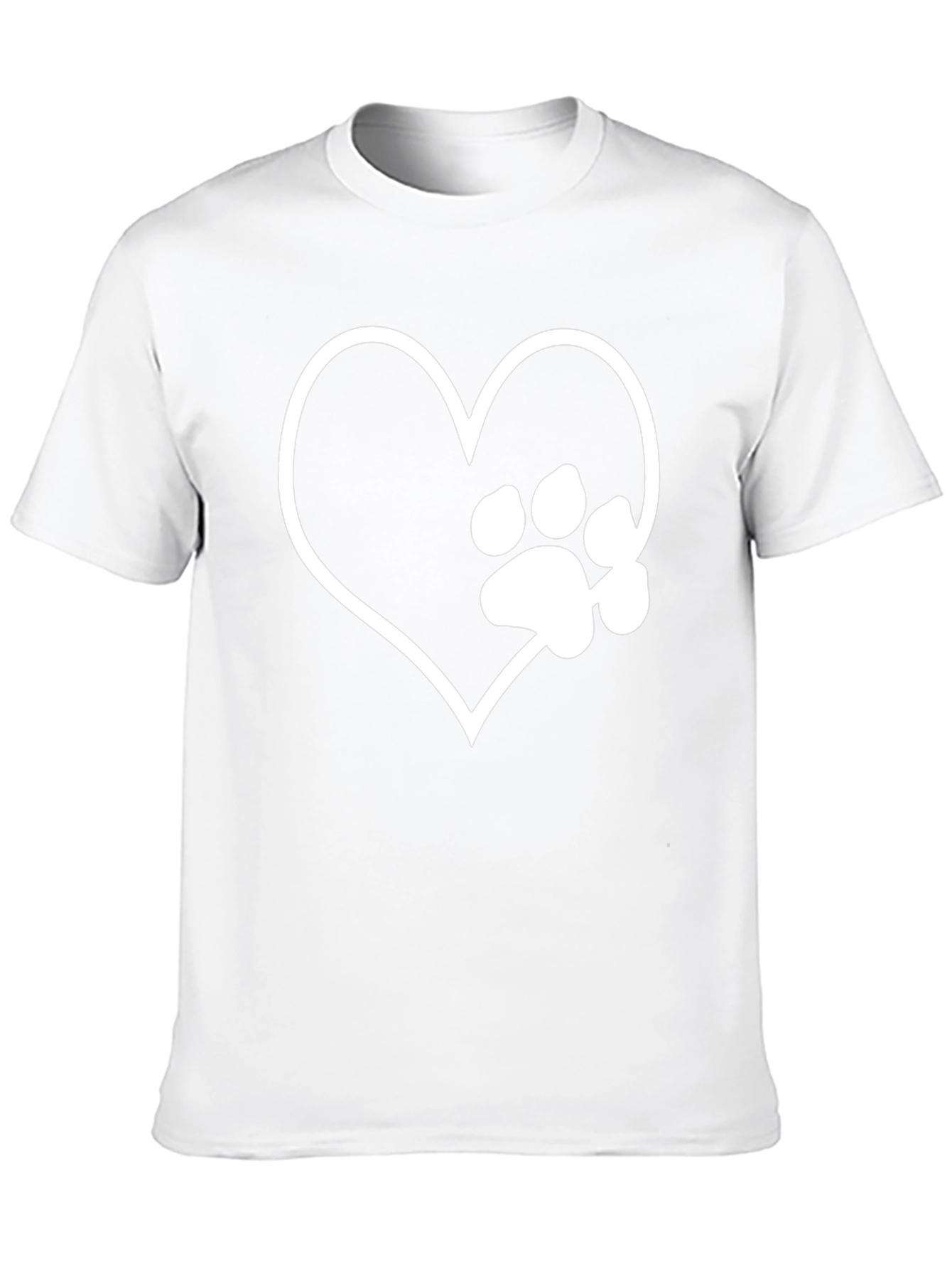 Camiseta Negra Corazón Pata Mascota