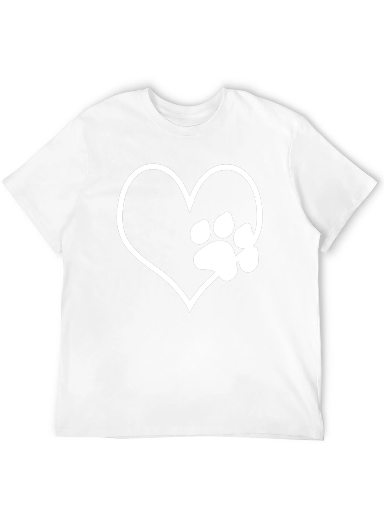 Camiseta Negra Corazón Pata Mascota