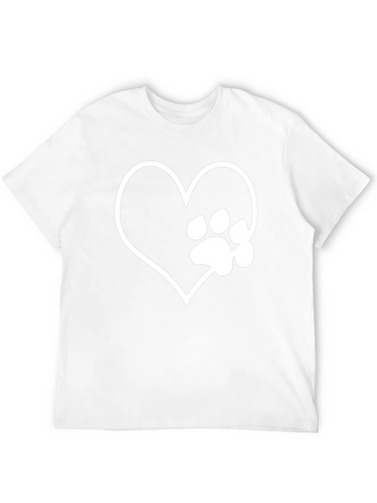 Camiseta Negra Corazón Pata Mascota