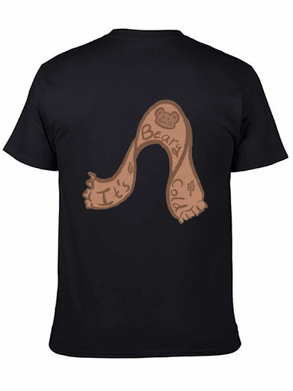 Camiseta Negra con Diseño Beary Cold Divertida