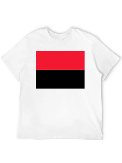 Camiseta Hombre Diseño Bandera Roja y Negra