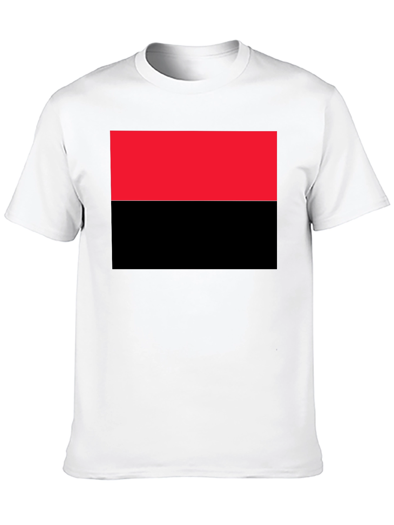 Camiseta Hombre Diseño Bandera Roja y Negra