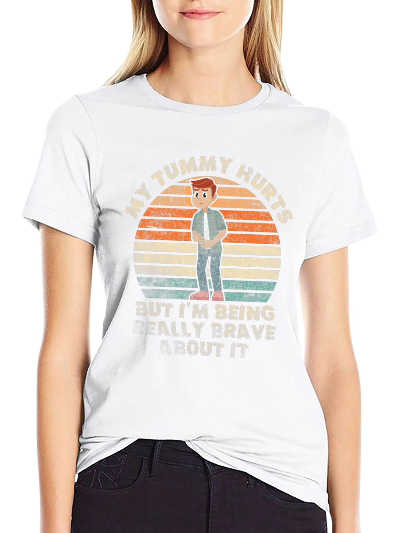 Camiseta Unisex My Tummy Hurts para Adultos