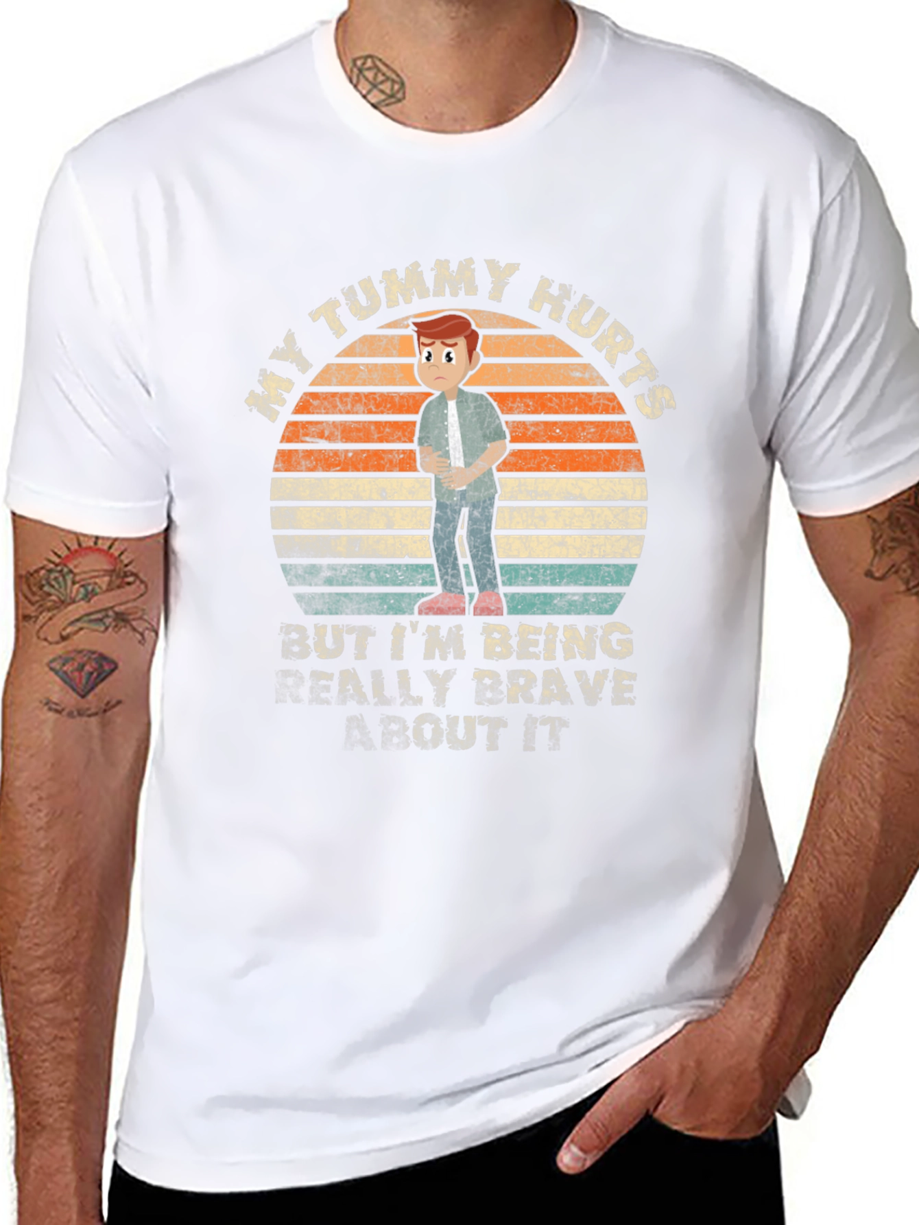 Camiseta Unisex My Tummy Hurts para Adultos