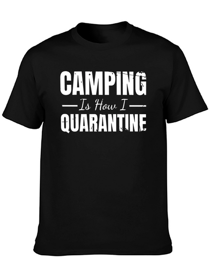 Camiseta Negra: Camping Así es Como Hago la Cuarentena
