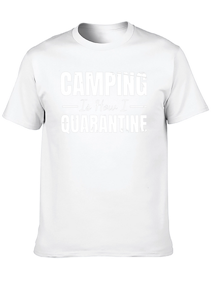 Camiseta Negra: Camping Así es Como Hago la Cuarentena