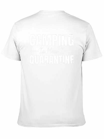 Camiseta Negra: Camping Así es Como Hago la Cuarentena