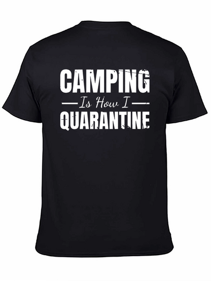 Camiseta Negra: Camping Así es Como Hago la Cuarentena