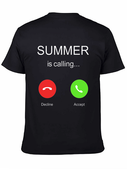 Camiseta Negra Summer is Calling para Hombre