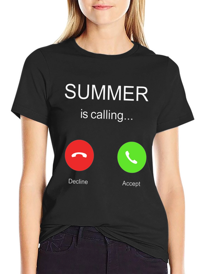 Camiseta Negra Summer is Calling para Hombre
