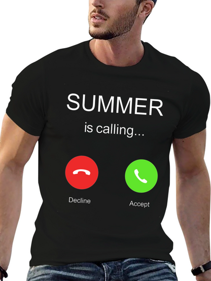 Camiseta Negra Summer is Calling para Hombre