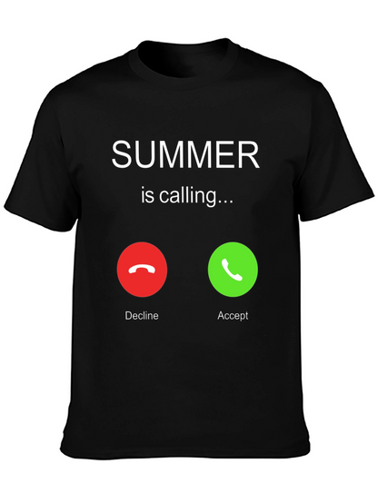 Camiseta Negra Summer is Calling para Hombre