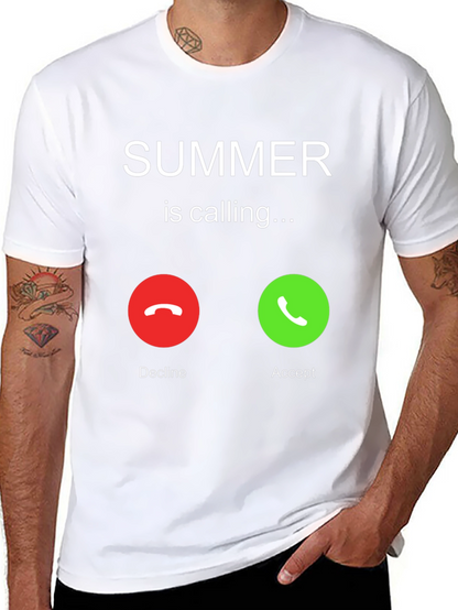 Camiseta Negra Summer is Calling para Hombre