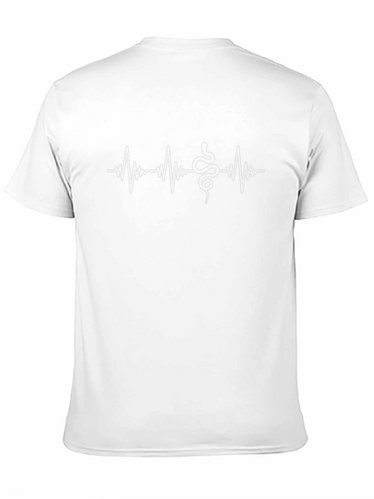 Camiseta Negra Diseño Latido Serpiente