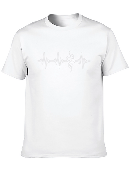 Camiseta Negra Diseño Latido Serpiente