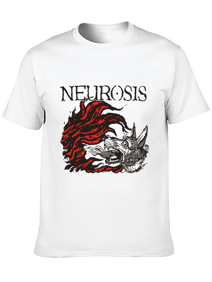 Camiseta Negra Neurosis Lobo Fuego Unisex