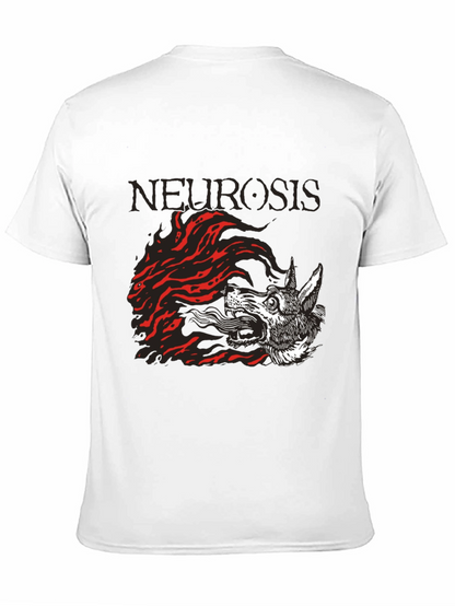 Camiseta Negra Neurosis Lobo Fuego Unisex