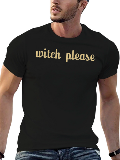 Camiseta Negra Witch Please - Estilo Casual