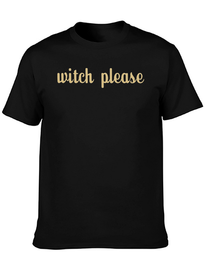 Camiseta Negra Witch Please - Estilo Casual