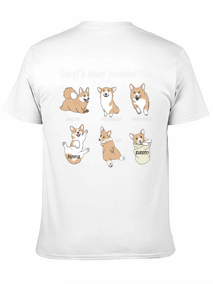 Camiseta Negra Corgis Many Personalities