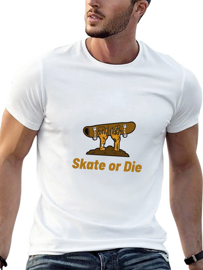 Camiseta Negra con Diseño de Skate o Muerte