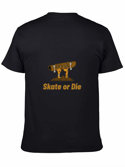 Camiseta Negra con Diseño de Skate o Muerte