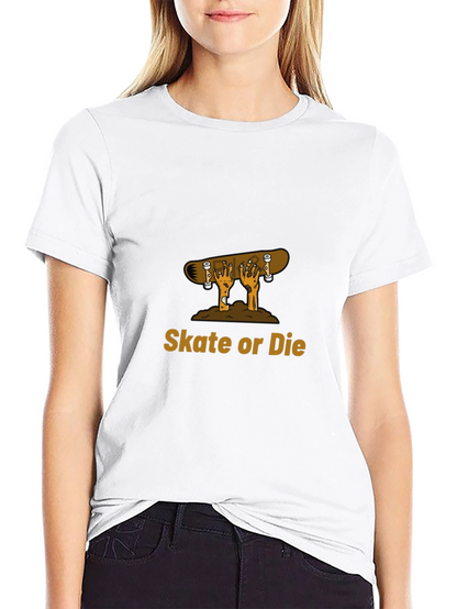 Camiseta Negra con Diseño de Skate o Muerte