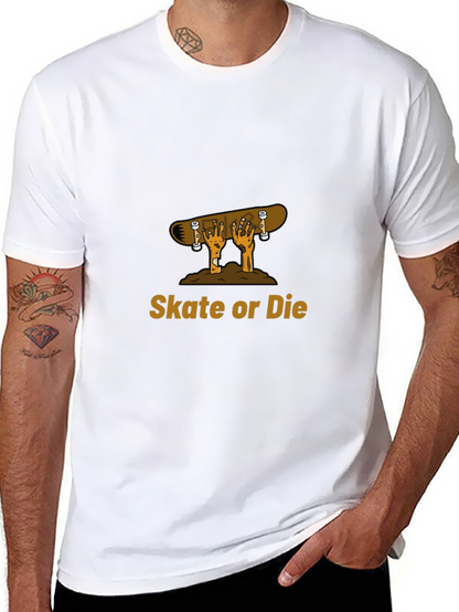 Camiseta Negra con Diseño de Skate o Muerte