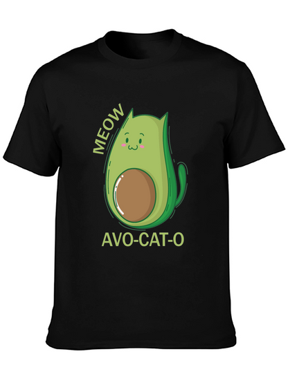 Camiseta Negra Avo-Cat-O: ¡Meow-jor Estilo!