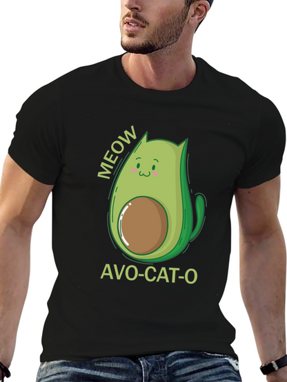 Camiseta Negra Avo-Cat-O: ¡Meow-jor Estilo!