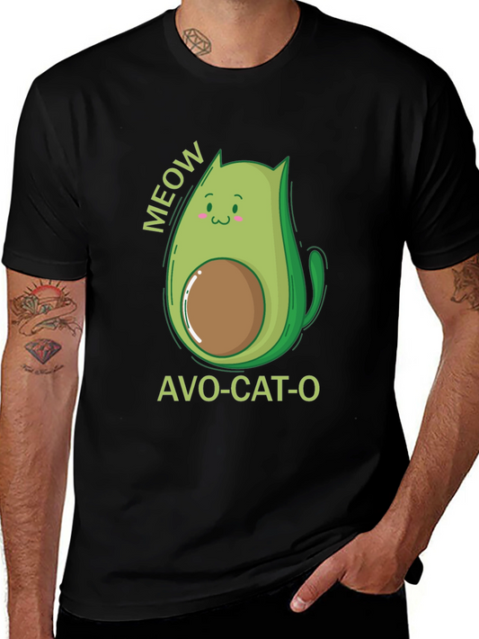 Camiseta Negra Avo-Cat-O: ¡Meow-jor Estilo!