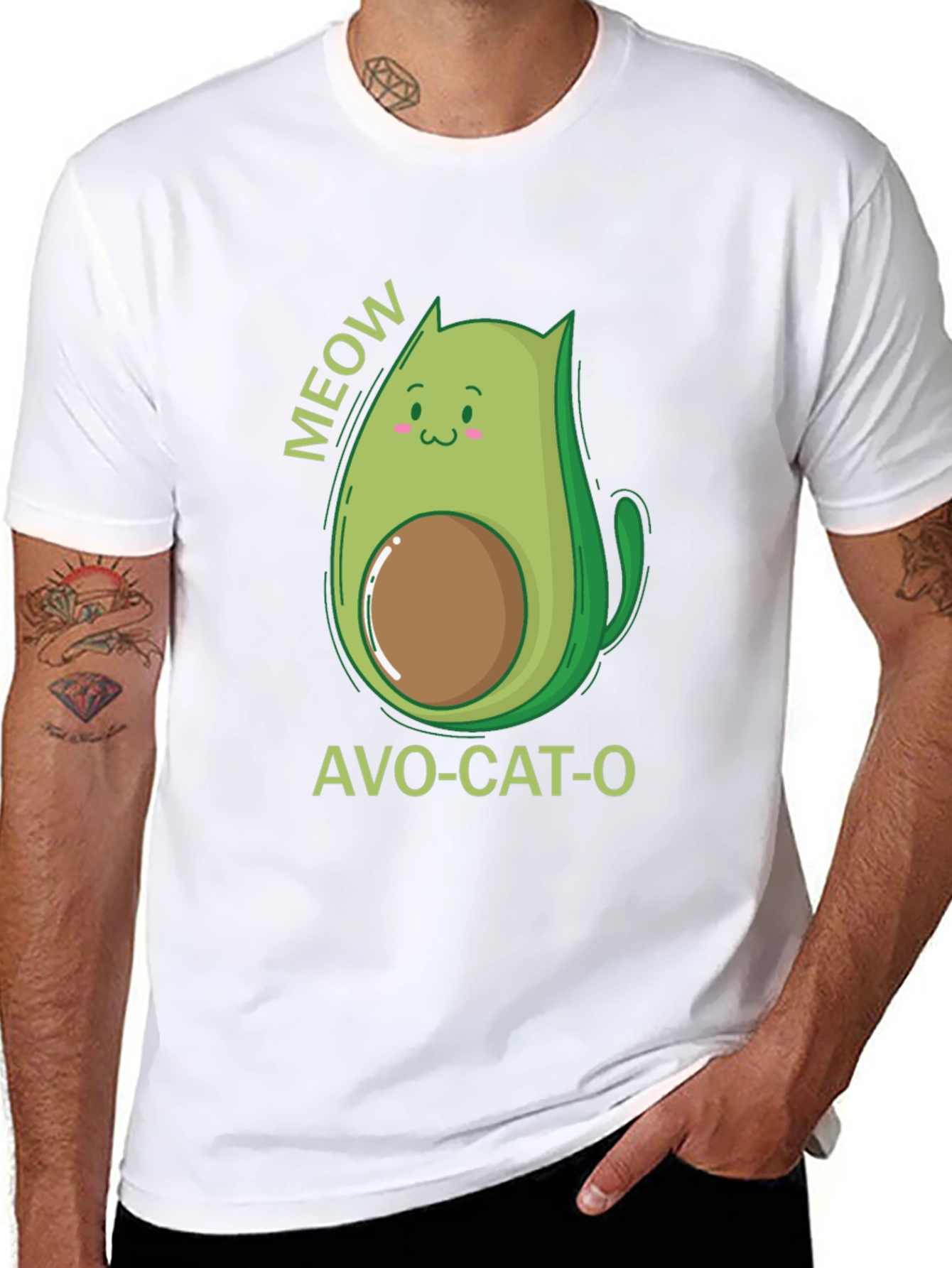 Camiseta Negra Avo-Cat-O: ¡Meow-jor Estilo!