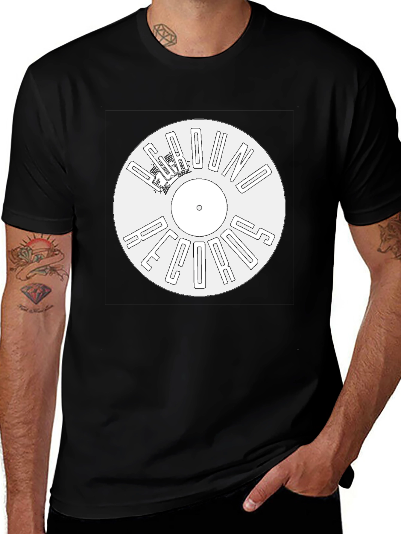 Camiseta Negra Vinilo Underground Records