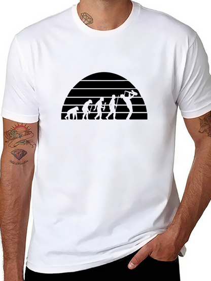 Camiseta Negra Evolución Hombre Sonido
