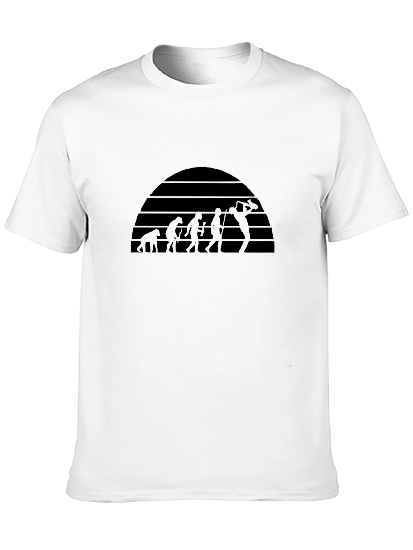 Camiseta Negra Evolución Hombre Sonido