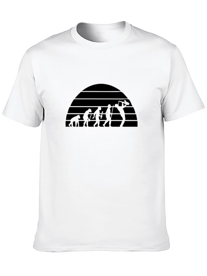 Camiseta Negra Evolución Hombre Sonido