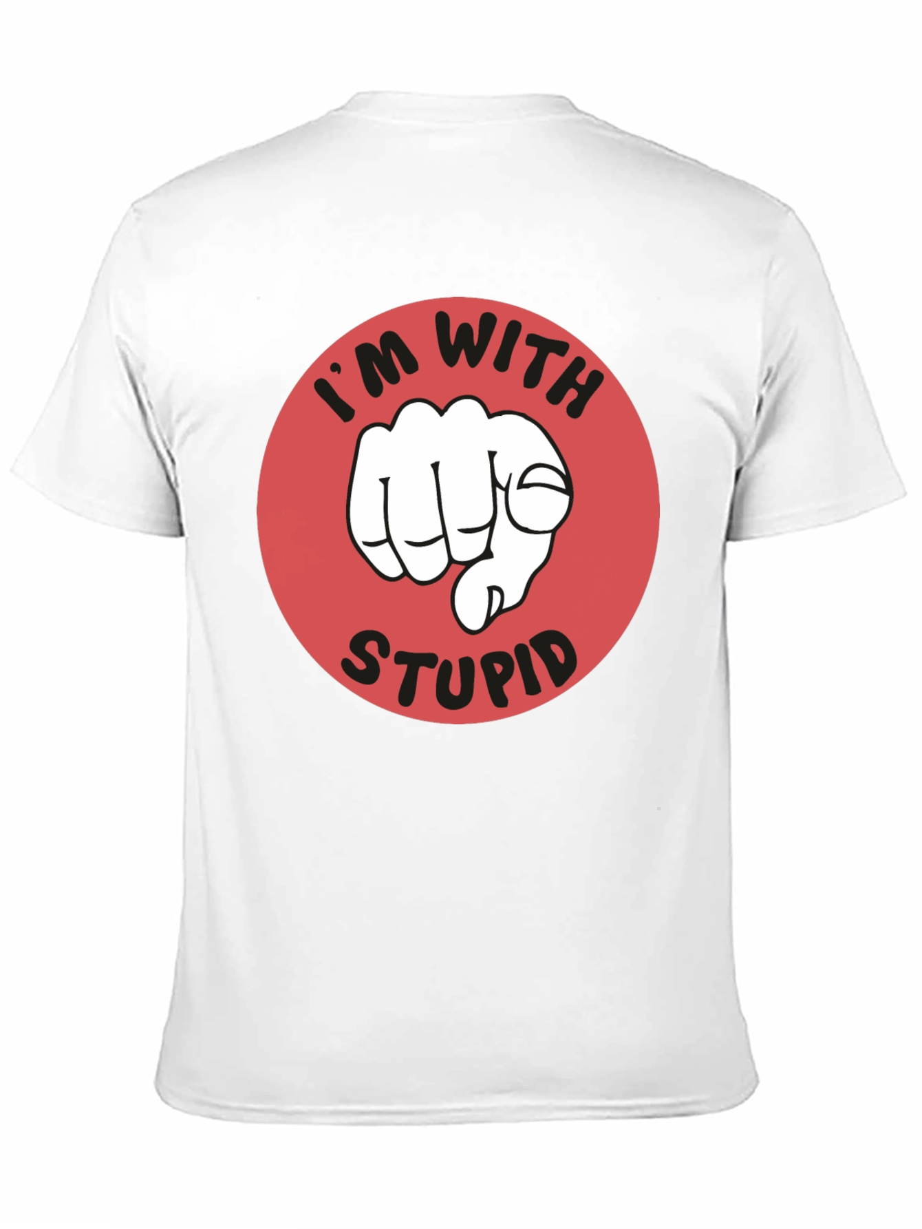 Camiseta Negra: Estoy con el Estúpido